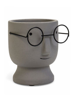 Декоративный горшок для цветов «Который выжил», 550, мл, 12×10×10 см, керамический, серый