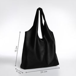 Сумка женская TEXTURA, шоппер, большой размер, цвет чёрный  фото 2