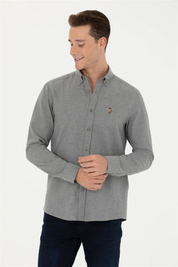 Мужская базовая рубашка из норки с длинным рукавом Неожиданная скидка в корзине