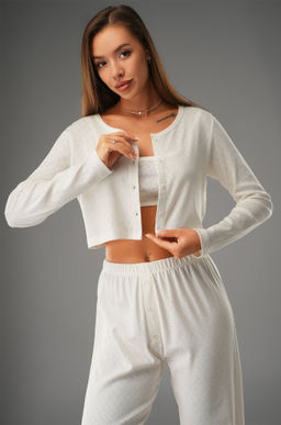 Женская пижама - тройка из ажурного хлопка Happyfox