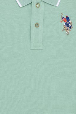 Мятно-зеленая футболка с воротником поло для мальчиков для мальчиков - U.s. polo assn фото 3