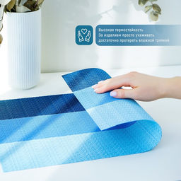 Цена за 12 шт. Салфетка сервировочная на стол Три полосы, 4530 см, цвет голубой - Simaland фото 5