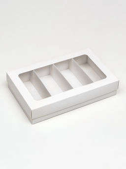 Цена за 2 шт. Коробка для макарун, с ложементом, белая 26.5×16.5×5.5 см