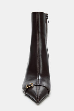 STILETTO HEEL ANKLE BOOTS WITH BUCKLE - Zara фото 13