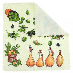 Салфетка для уборки 28х28см "Олива", микрофибра, набор 5шт (Китай)