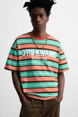 STRIPED EMBROIDERED T-SHIRT OTIS KWAME KYE QUAICOE - Zara фото 5