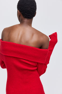 Vestido off-the-shoulder en punto de canal? - H&m фото 7