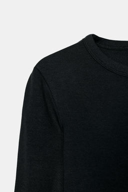 CAMISETA MANGA LARGA / Negro - Zara фото 8