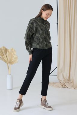 Жакет женский 269L3 хаки/набивка - Solo mio фото 4