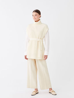 Bal?k?? Yaka D?z Oversize Kad?n Triko S?veter