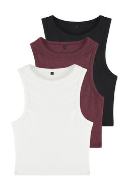 TRENDYOLMILLA Siyah-Ekru-Lacivert Fitted Crop Esnek Orme Atlet TWOSS25AL00053  фото 17