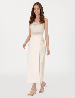 Ekru A Kesim Dokuma Etek - Pierre cardin фото 3