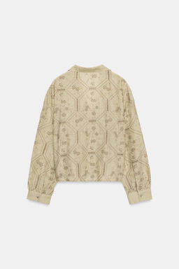 CAMISA BORDADOS PERFORADOS / Khaki claro