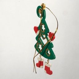 Игрушки ручной работы - Елочка подвеска плоская 6029 - Idh фото 3