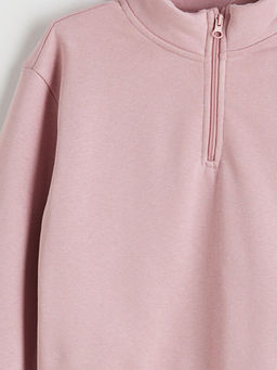 Dik Yaka K?z ?ocuk Sweatshirt