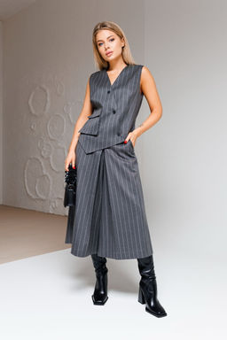 Костюм AmberA 2053 серый полоска  фото 4