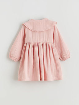 Bebe Yaka ?i?ekli K?z ?ocuk M?slin Elbise