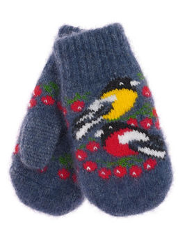 Варежки детские круговые "Снегирь и синица" 0120-4