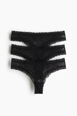 Pack de 3 bragas Brazilian de encaje