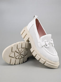 Лоферы женские комфорт 011-762 Beyaz