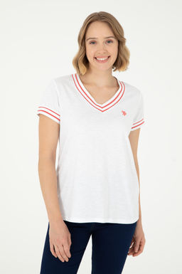 Женская белая футболка - U.s. polo assn фото 3