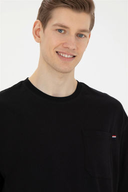 Мужская черная футболка - U.s. polo assn фото 2