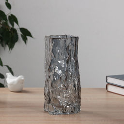 Ваза для цветов «Элоди», 21×10.5 см, стекло, серебро