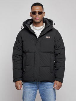 Куртка молодежная мужская зимняя с капюшоном черного цвета 8356Ch - Wonderrman фото 7