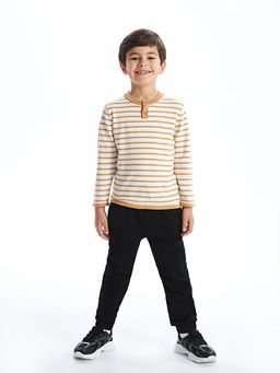 Bisiklet Yaka Uzun Kollu Erkek ?ocuk Triko Kazak