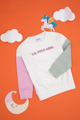 Толстовка цвета экрю для девочки Неожиданная скидка в корзине