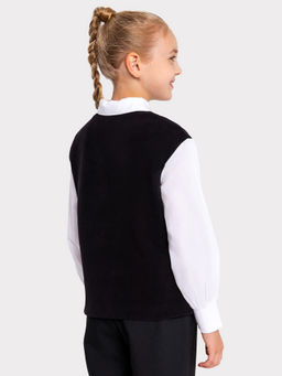 Джемпер-обманка для девочек в черном оттенке - Mark formelle фото 3