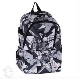 Рюкзак мужской текстильный 1879P black white Sikail