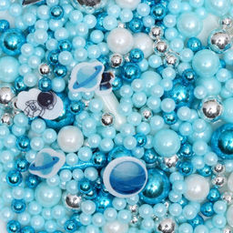 Посыпка кондитерская Космос, бело-голубая, 50 г - Simaland фото 3