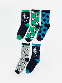 Desenli Erkek ?ocuk Soket ?orap 5li