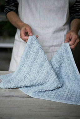 Полотенце кухонное 34х70 серый хлопок