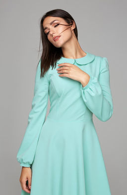 Коктейльное платье аквамариновый - Donna saggia фото 3