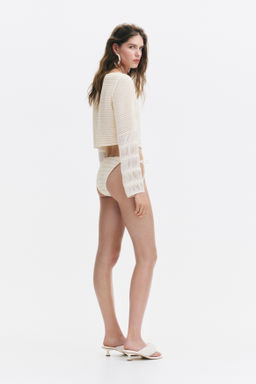 Top efecto crochet con escote barco - H&m фото 4