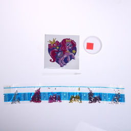 Алмазная мозаика наклейка для детей «Пони», 10×10 см Набор для творчества