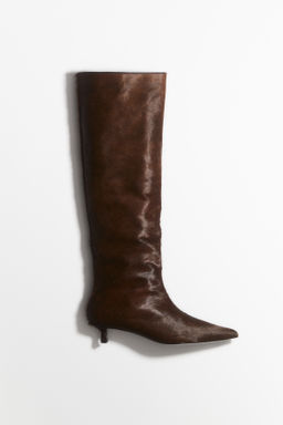 Botas de piel con tac?n kitten - H&m фото 3