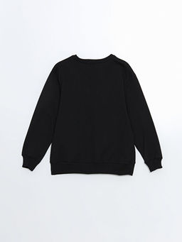 Bisiklet Yaka Bask?l? Erkek ?ocuk Sweatshirt - Waikiki фото 3