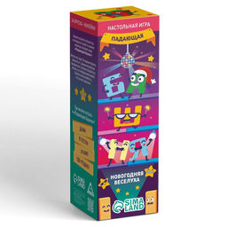 Новогодняя падающая башня Новый год: Веселуха, 54 бруска и наклейки, 6+ - Лас играс фото 3