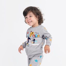 CRB wear/CWNB 90054-11-289 Комплект для мальчика (джемпер, брюки), светло-серый меланж/Ex.Cherubino  фото 2