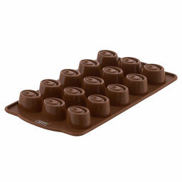 52276 GIPFEL Форма для отливки шоколадных фигур DELIZIA, 15 ячеек, 21х10,5х1,8см, силикон - Werner фото 3