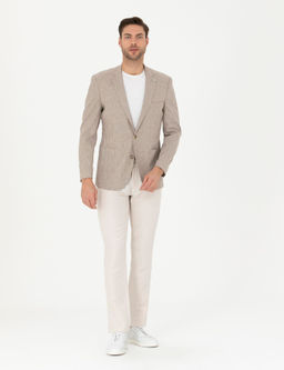 Bej Slim Fit Kuma_ Pantolon