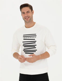 Ekru Regular Fit Sweatshirt - Pierre cardin фото 3