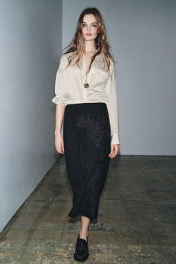 EMBROIDERED LONG SKIRT ZW COLLECTION - Zara фото 4