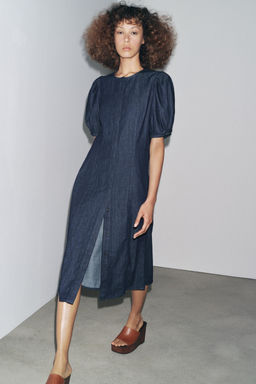 ZW COLLECTION DENIM DRESS - Zara фото 8