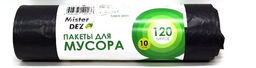Mister Dez Eco Пакеты для мусора (120л/10шт) ПНД, Чёрные. 30 /20176/