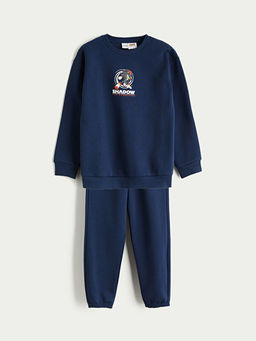 Bisiklet Yaka Sonic Bask?l? Erkek ?ocuk E?ofman Tak?m