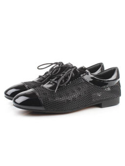 03-H17C-30AG BLACK Полуботинки женские (натуральная кожа)